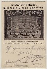 Petram's FANTOCH-THEATER Cirque Miniature / Kleinster Zirkus * Werbe-AK um 1900
