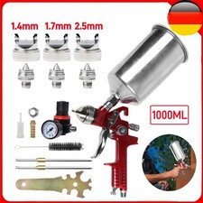 HVLP Lackierpistole 1,4/1,7/2,5 mm Düse 1000ml Profi Spritzpistole Sprühpistole
