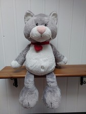 Nici Katze Love Cats grau weiß,  Herz ca 50  cm