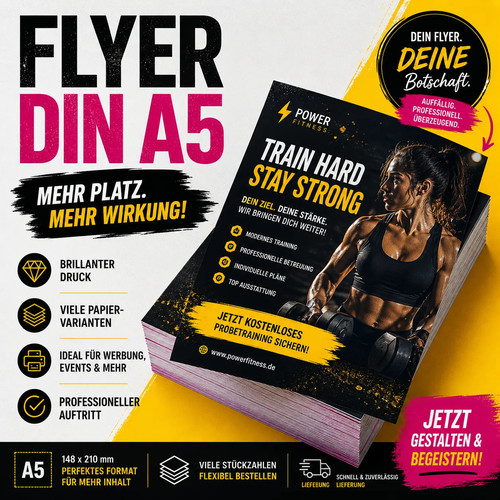 Flyer din drucken lassen - flyer, |