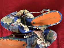 Sandale Damen 40 Blau- Farbig