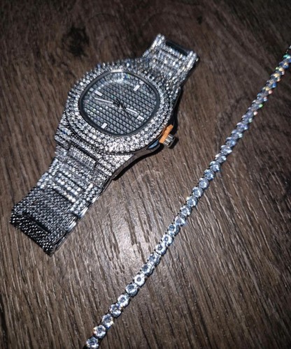 Glitzernden armbanduhr - glitzernden,