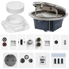 Bodentank Wandtank Edelstahl versenkbar Wansteckdose IP66 088064 Livolo Einsätze