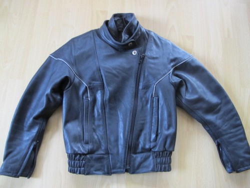 Leder-Motorradjacke