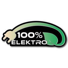 100% Elektro Aufkleber Auto