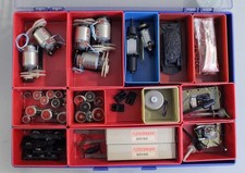 H0 Fleischmann Konvolut Ersatzteile u.a Motor, Achsen in Sortierbox aus Sammlung