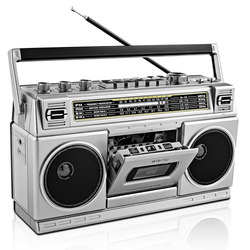 Retro kassettenplayer boombox - kassettenplayer,