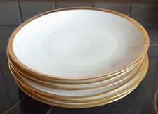 6x alte BAVARIA Porzellan Kuchenteller elfenbeinfb. mit Goldrand