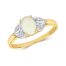 Cluster-Ring 9 kt Gelbgold