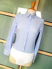 neu Hemd- Blusen- Body von ZARA  Gr. L 40  Weiß Blau gestreift