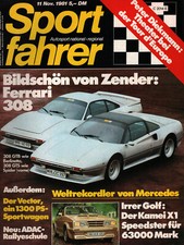 Zeitschrift Sport Fahrer #11 von 1981 Ferrari 308 Zender Vector Kamei X1 Golf 