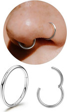 G23 Titan Nasenringe Hoops 20G