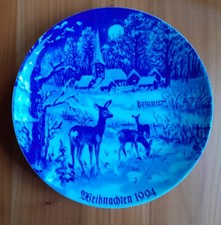 Weihnachtsteller 1994 Rehe