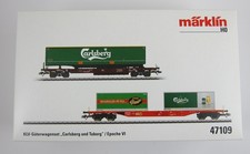 Märklin 47109, H0, KLV-Güterwagen-Set „Carlsberg und Tuborg“, neuwertig, OVP