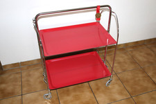 Dinett Bremshey Servierwagen Rot 70er Jahre  Vintage Top Zustand Neuwertig