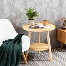 Couchtisch Stella, rund, Echtholz Wildeiche massiv geölt, Durchmesser 70cm, 