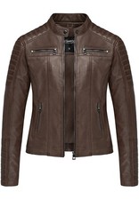 Damen Echtleder Jacke Biker