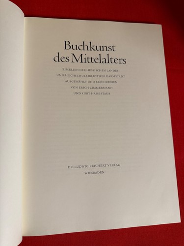 Buchkunst des mittelalters - des,