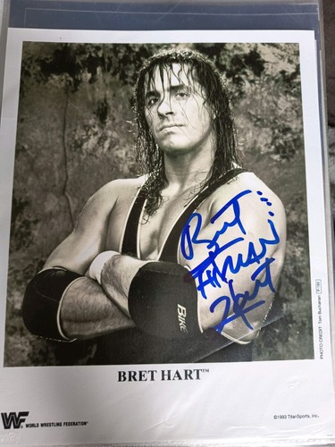 Bret hitman hart - hitman, autogramm