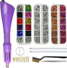 Hotfix Strass Applikator Werkzeug Set | 7 Spitzen | 3000 Stück Hot Fix Strassste