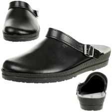 Rohde Herren Neustadt-h Clogs Hausschuhe Arztschuhe 1518 Schwarz