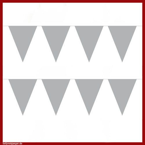 10m silberne wimpelkette - 10m,