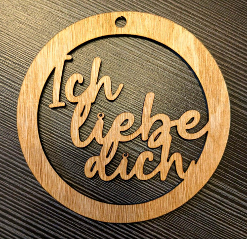 Holz deko schild rund - rund, braun