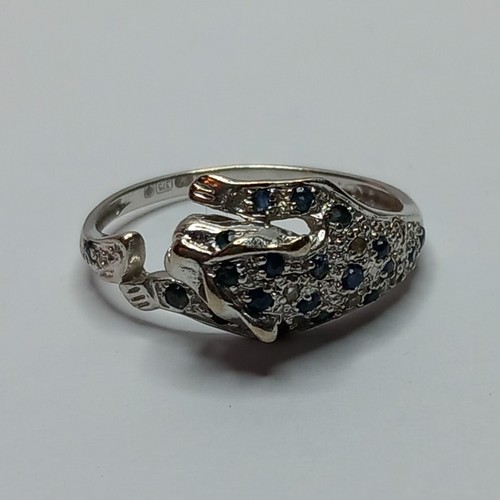 Ring weissgold saphir - 9, &
