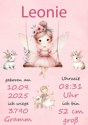 Personalisiertes geburtsposter - personalisiertes,