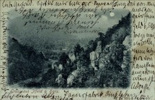 Mondschein Ak Ilfeld am Harz Thüringen, Panorama - 11203924