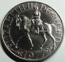 Großbritannien 25 Pence 1977 Royal Silver Jubilee fast st/near unc. orig Tasche