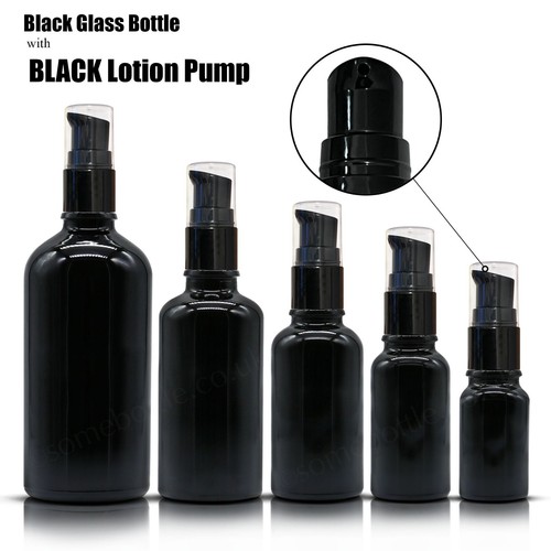 Schwarze glas flasche mit - schwarze,