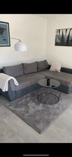 Grau Eckcouch Sofa mit Bettkasten – L-Form – Couchgarnitur – Top Zustand