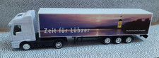 Sattelzug IVECO Werbemodell "LÜBZER - Mecklenburgische Seenplatte" ca. H0 1:87