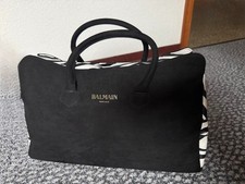 Balmain Parfums 48h Bag Schwarz Zebra Print – Große Damentasche / Reisetasche