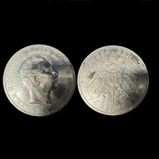 Preußen 5 Mark Silber Münze