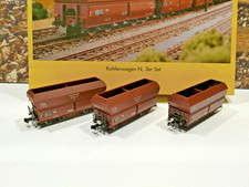 Brawa 1801 3-teiliges Kohlenwagen-Set DR   Spur N           15/89