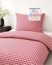 Landhaus Bettwäsche rot-weiß