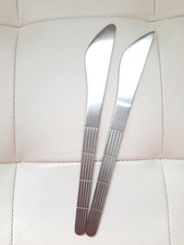 DDR Besteck  ABS 800  Buttermesser + Käsemesser ca 18 cm Striche Streifen Linien