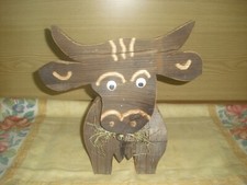 Deko Kuh aus Altholz