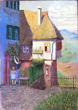 Ölbild Kiekebusch Albert *1861 Zechin Rosenspalier Maler KA Berlin Schwalenberg