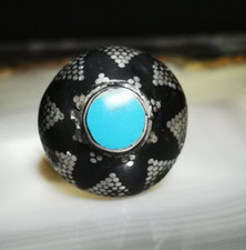 Ring Silber 835 Türkis Berber Beduinen Orient interessant  18 mm 9g handmade