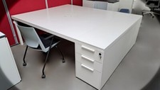 Vitra Schreibtisch 2-er Bench Doppelarbeitsplatz Tisch weiß 225x180 Büro vi0078