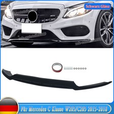 Für Mercedes W205 C205 Sport Line Frontspoiler Glanz Schwarz Front Spoiler C43
