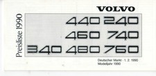 VOLVO Preisliste Modelljahr