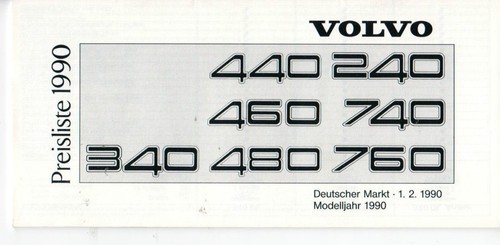 Volvo preisliste modelljahr - volvo,