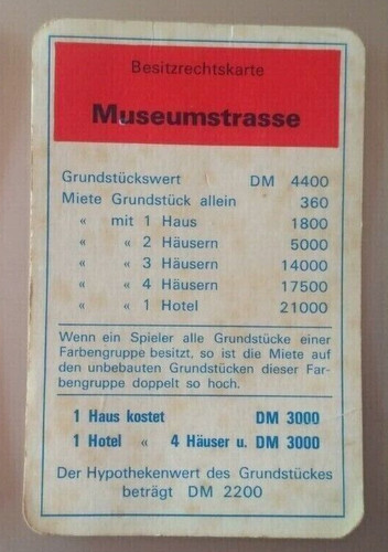 Monopoly spielkarte - monopoly,