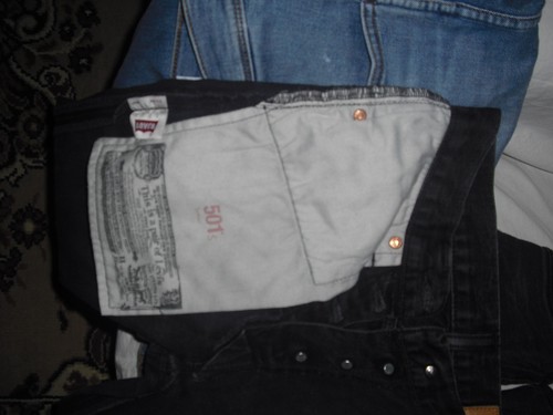 Levis jeans 501s leather - levis, jeans*501s*leather