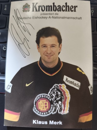 Autogrammkarte klaus merk - autogrammkarte,