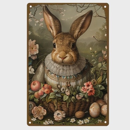 Blechschild hase kaninchen - blechschild,